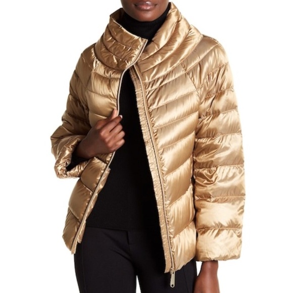 Nwt Sam Edelman Gold Puffer Jacket 